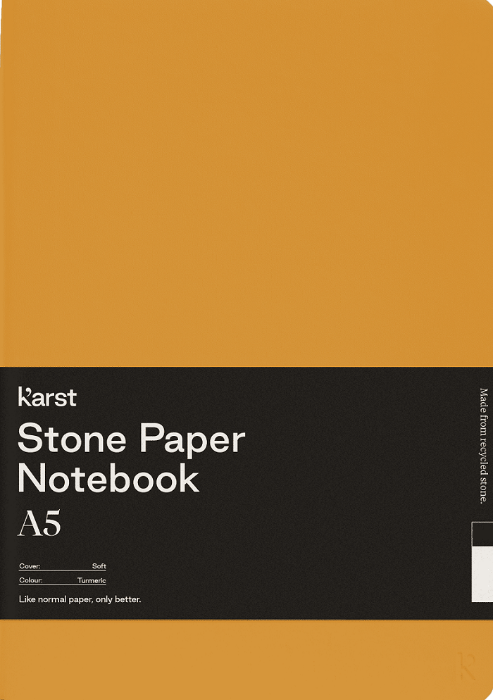 Carnet A5 - Stone Paper - Softcover, Blank - Turmeric | Karst - 3 | YEO