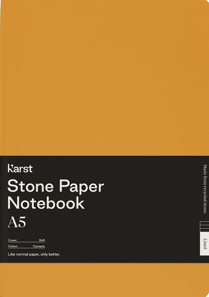 Carnet A5 - Stone Paper - Softcover, Lined - Turmeric