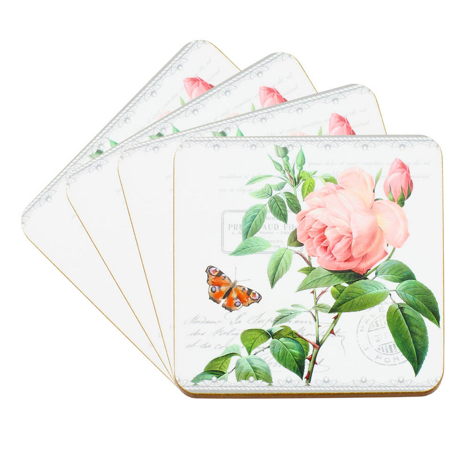 Suport pahar - Redoute Rose Coasters  | Lesser & Pavey