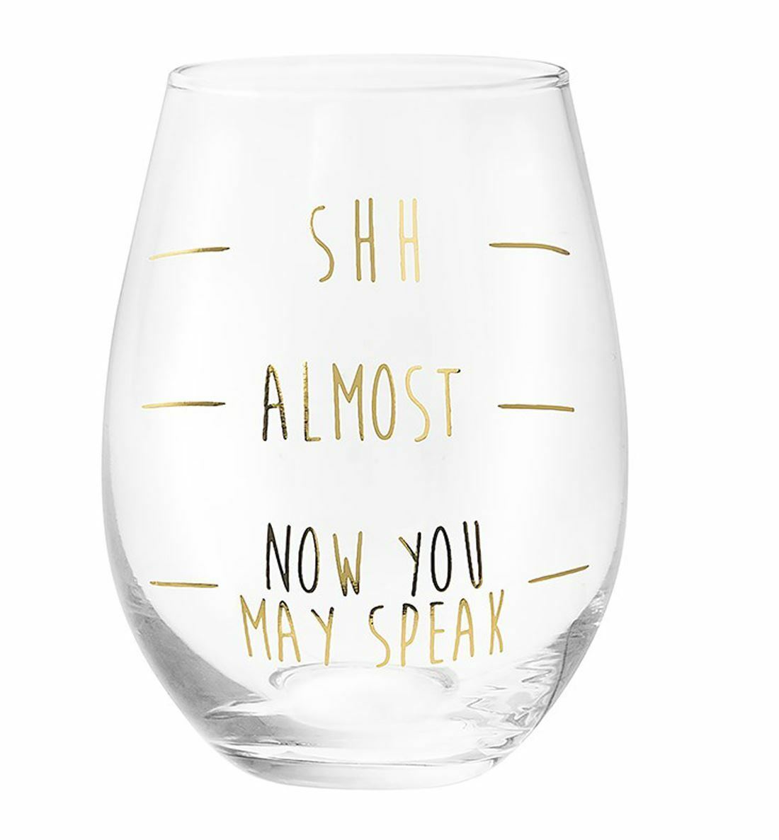 Pahar - Stemless Glass - Gold SHH, Almost & Now You May Speak | Lesser & Pavey