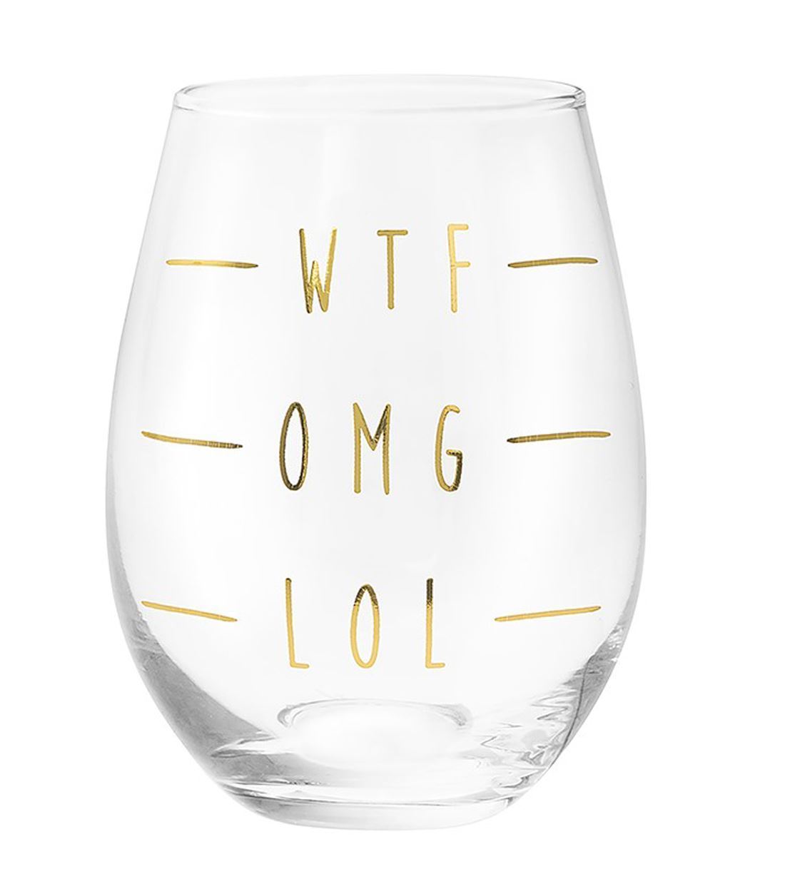 Pahar - Stemless Glass - WTF, OMG & LOL | Lesser & Pavey