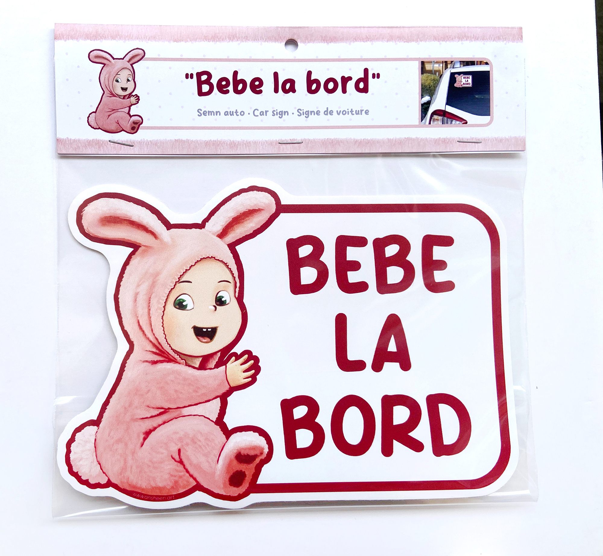 Sticker Auto - Bebe La Bord - Iepuras | Anda Ansheen