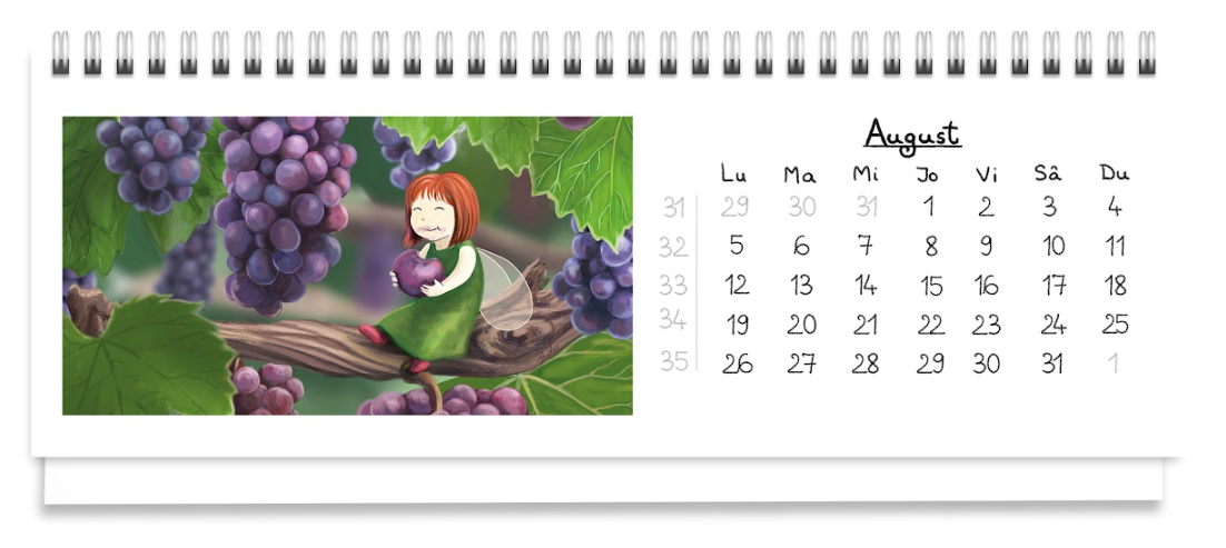 Calendar 2024 - Lia si aromele (de birou) | Anda Ansheen - 3 | YEO