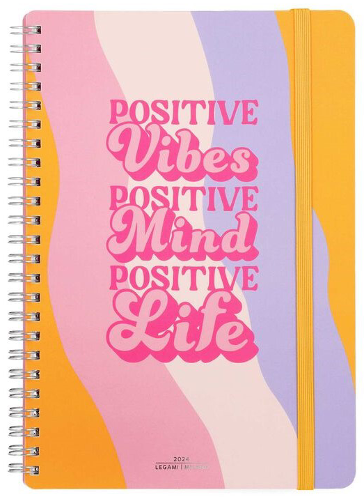 Agenda 2024 - 12 Month Weekly Diary - Large - Spiral Bound - Waves | Legami