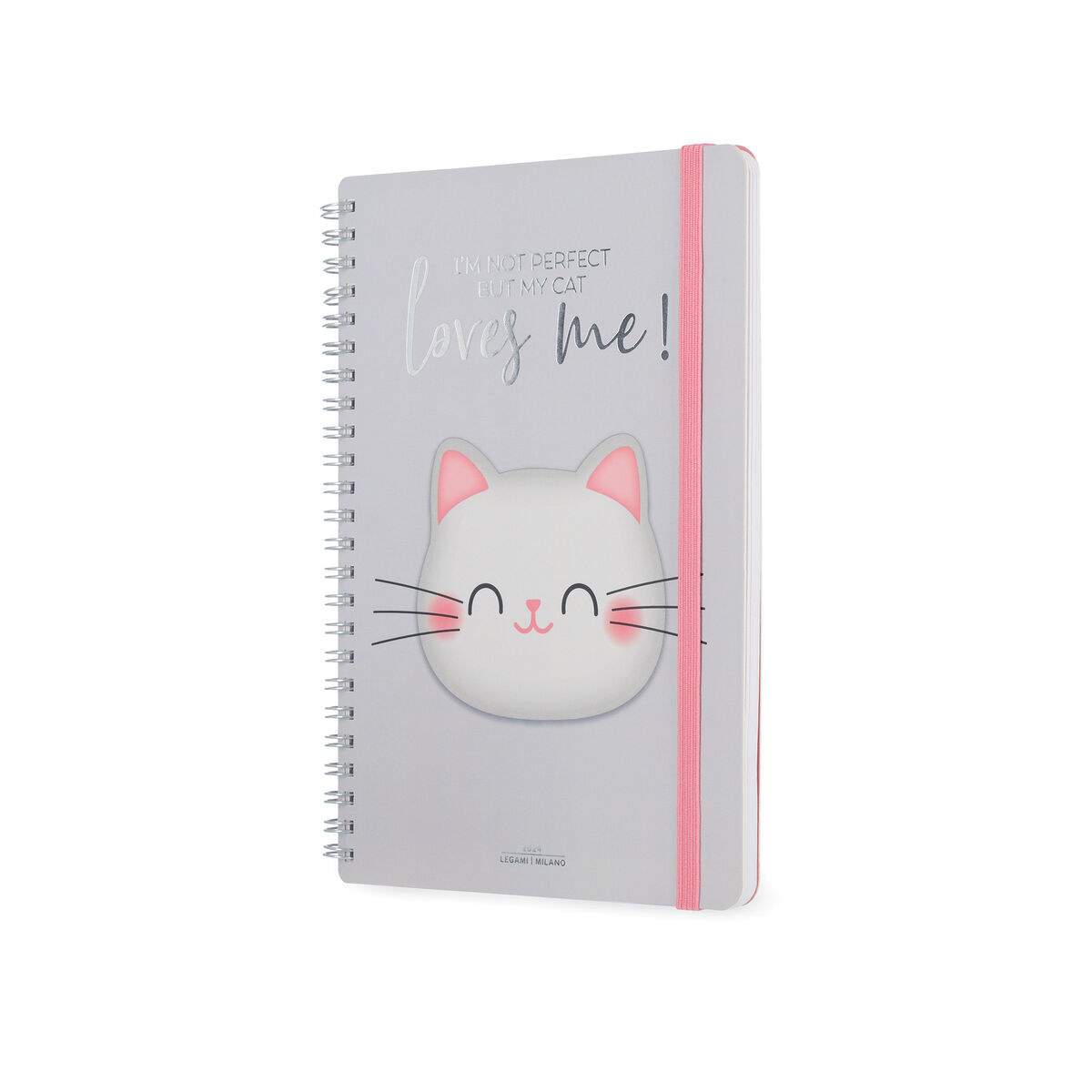 Agenda 2024 - 12 Month Weekly Diary - Large - Spiral Bound - Kitty | Legami - 2 | YEO