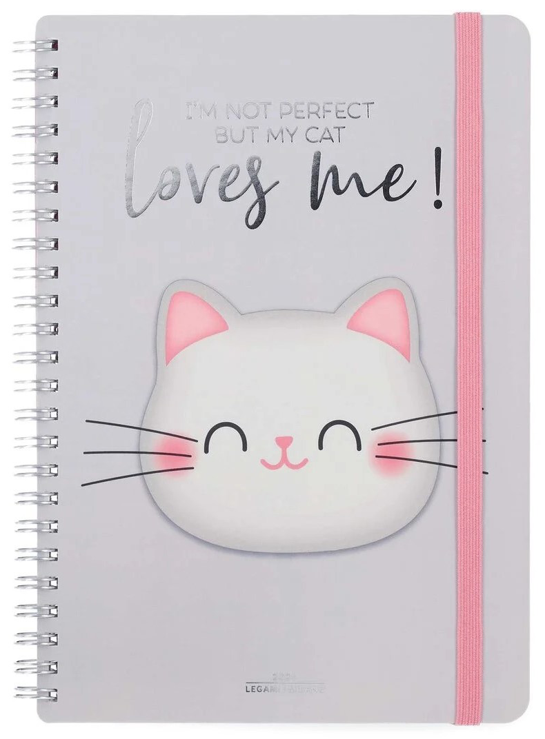 Agenda 2024 - 12 Month Weekly Diary - Large - Spiral Bound - Kitty | Legami - 4 | YEO