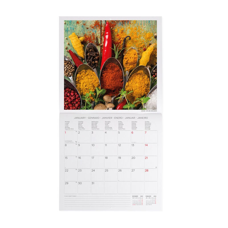 Calendar de perete 2024 - Herbs and Spices, 30x29 cm | Legami