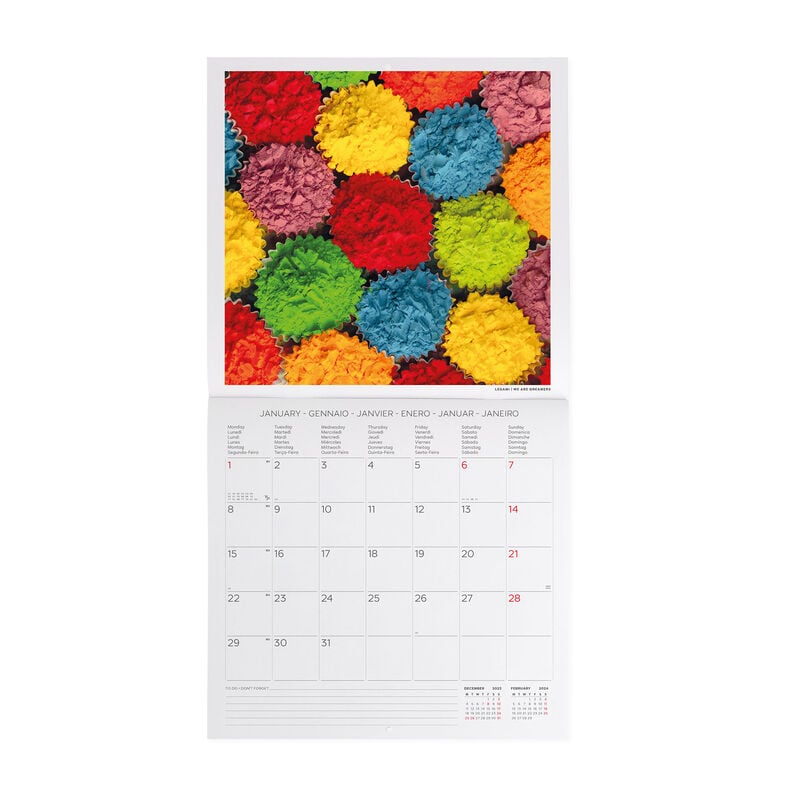 Calendar de perete 2024 - Live Colorfully, 30x29 cm | Legami