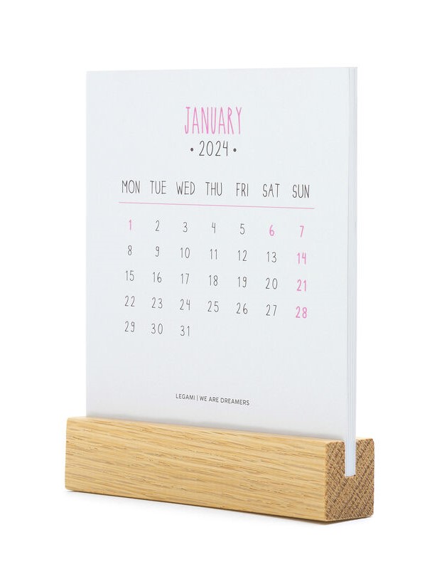 Calendar 2024 - Calendar with Wooden Base | Legami