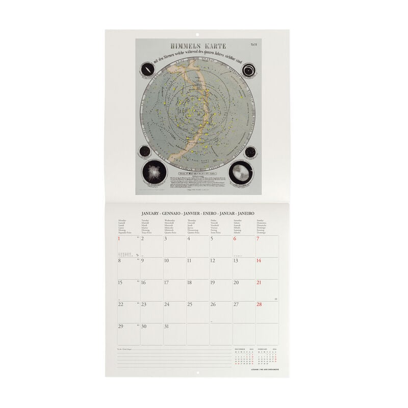 Calendar de perete 2024 - Celestial Maps, 30x29 cm | Legami