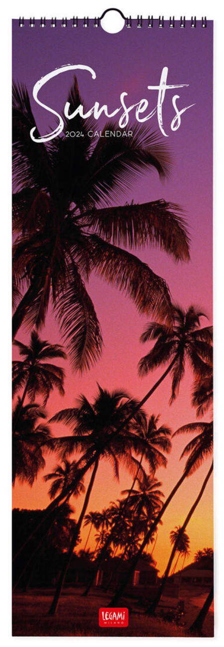 Calendar de perete 2024 - Sunsets, 16x49 cm | Legami