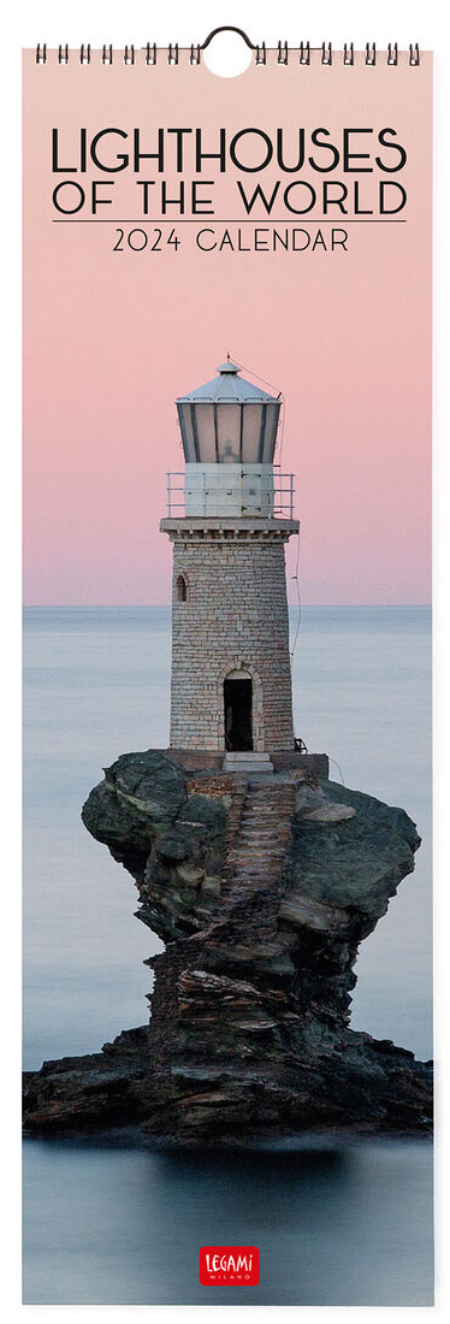 Calendar de perete 2024 - Lighthouses of the World, 16x49 cm | Legami