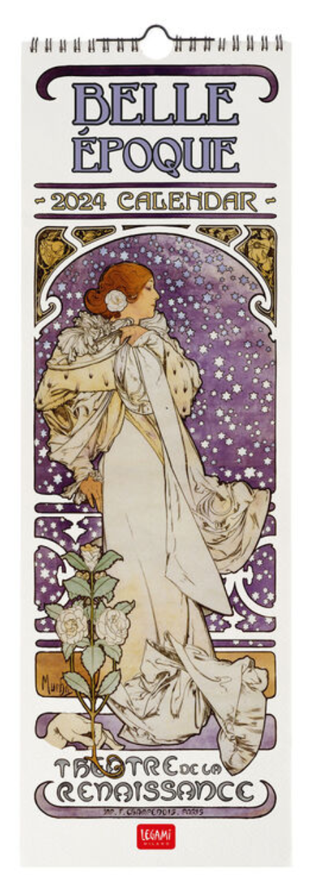 Calendar de perete 2024 - Belle Epoque, 16x49 cm | Legami