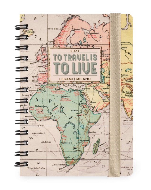 Agenda 2024 - 12 Month Weekly Diary - Small - Spiral Bound - Travel