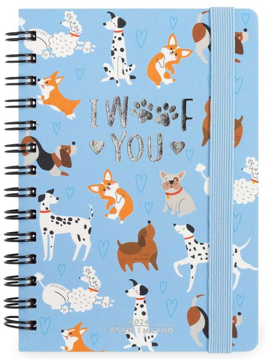 Agenda 2024 - 12 Month Weekly Diary - Small - Spiral Bound - Dogs | Legami - 4 | YEO