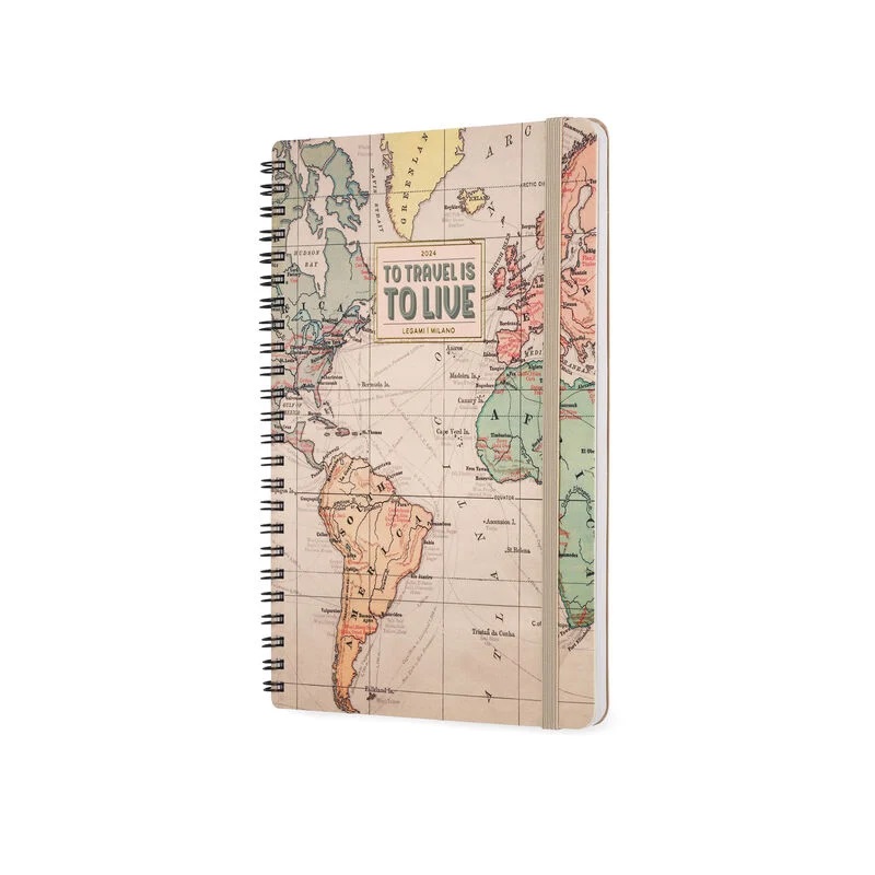 Agenda 2024 - 12 Month Weekly Diary - Large - Spiral Bound - Travel | Legami - 2 | YEO