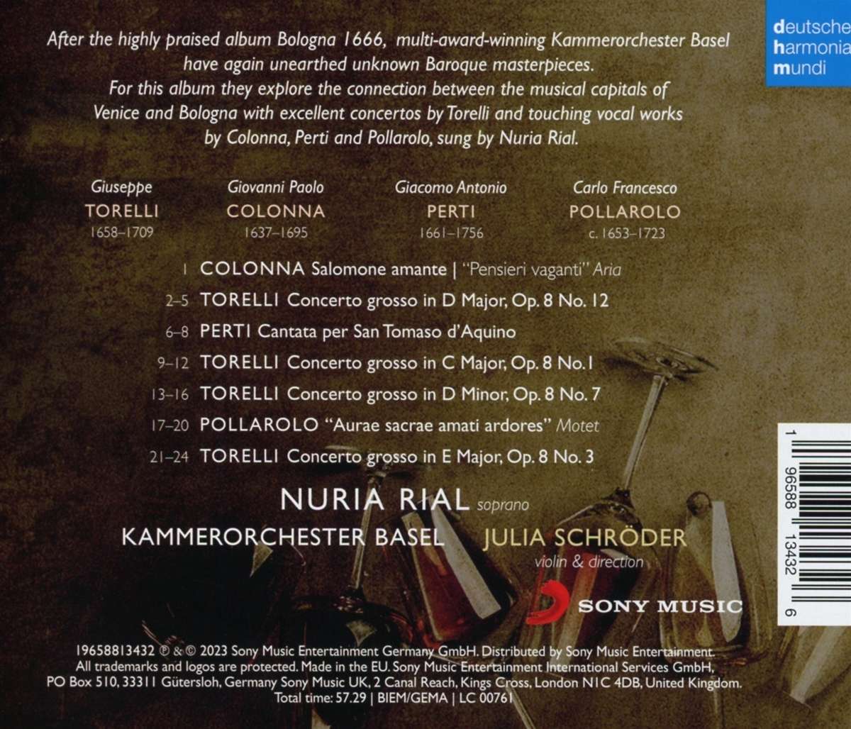 Torelli / Perti / Pollarolo / Colonna: Cantatas & Concertos | Nuria Rial, Kammerorchester Basel, Julia Schroder