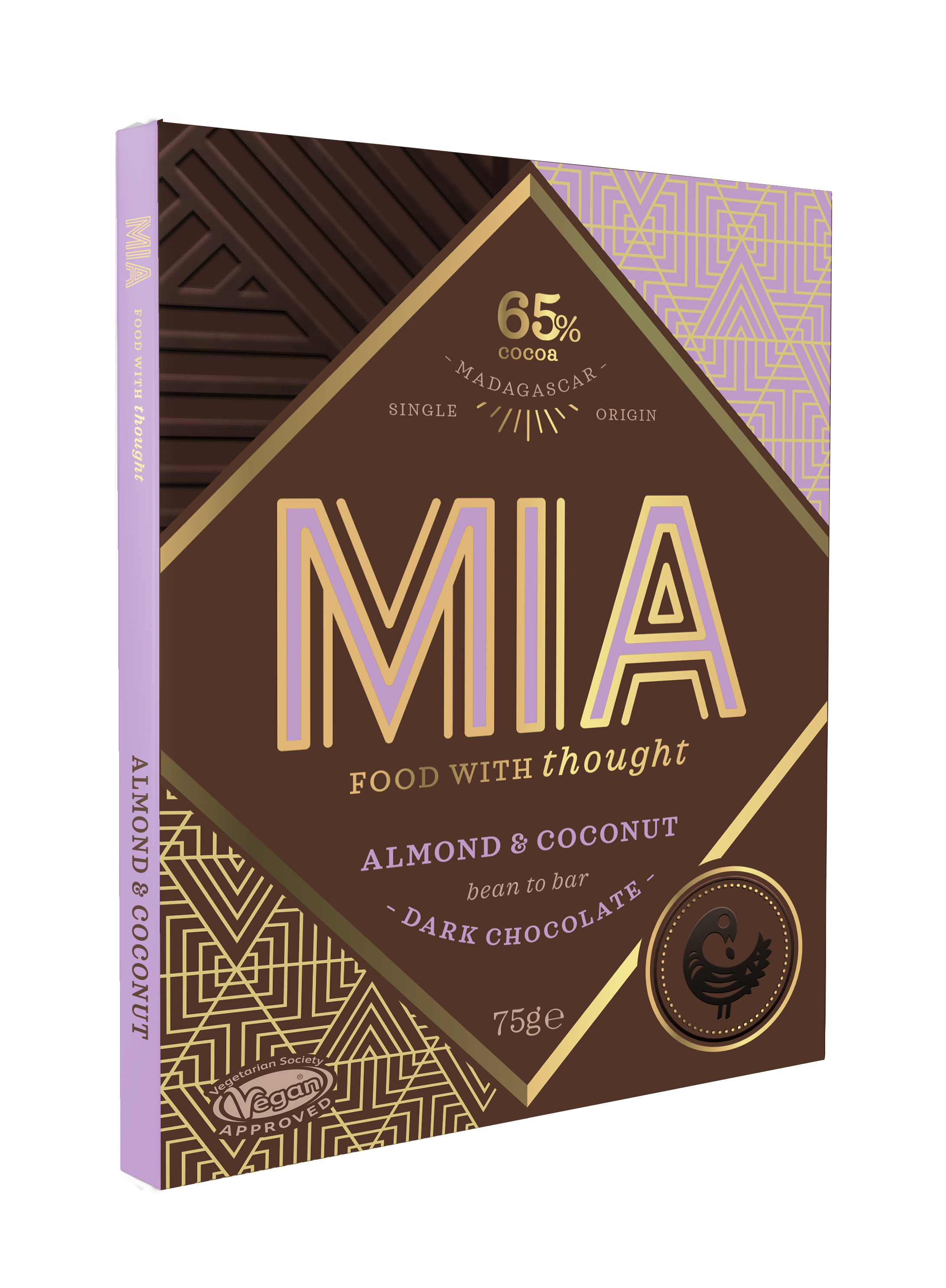Ciocolata neagra cu migdale sarate si cocos - Salted Almond & Coconut Dark Chocolate | Mia Food