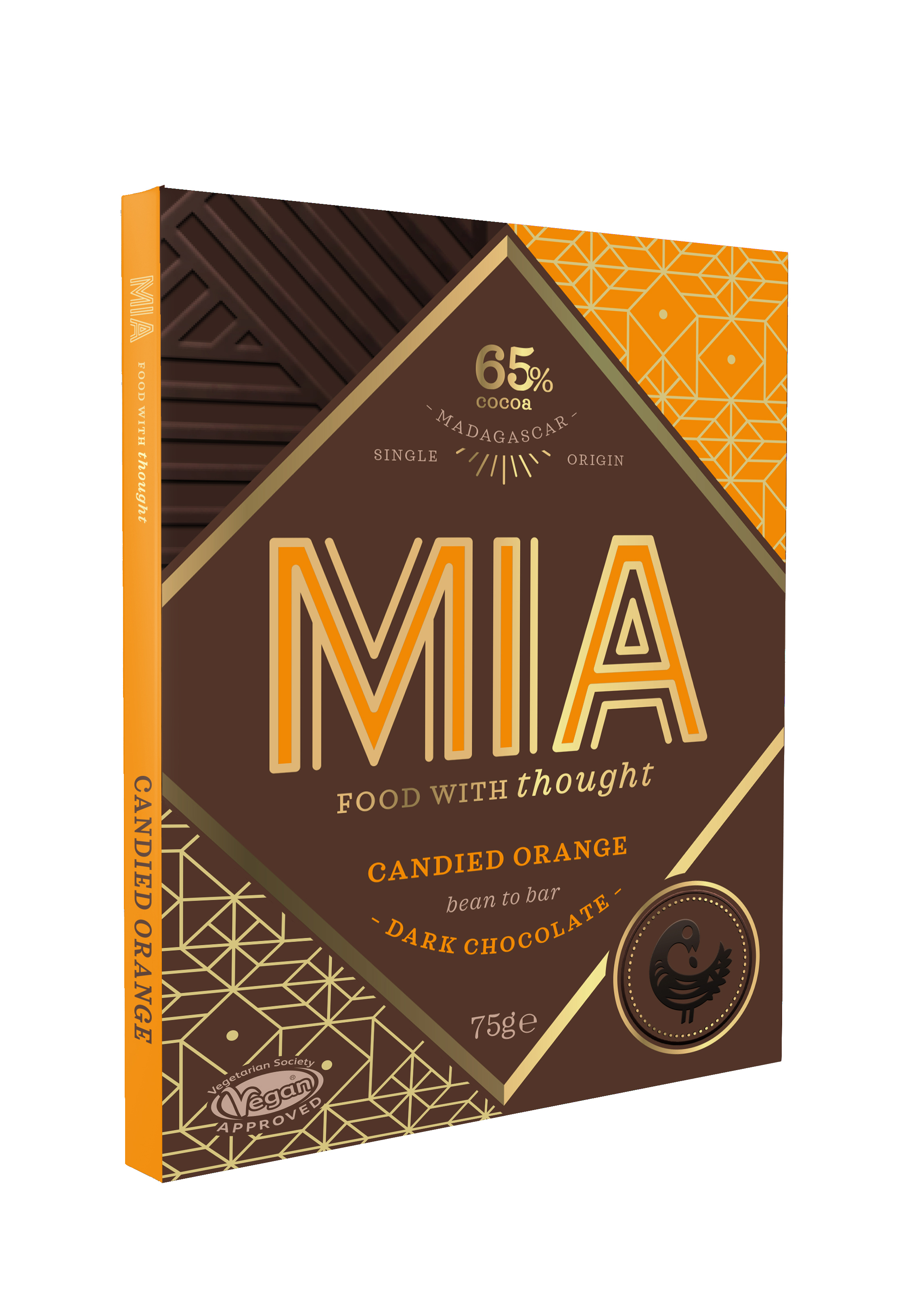 Ciocolata neagra cu portocala confiata - Candied Orange Dark Chocolate