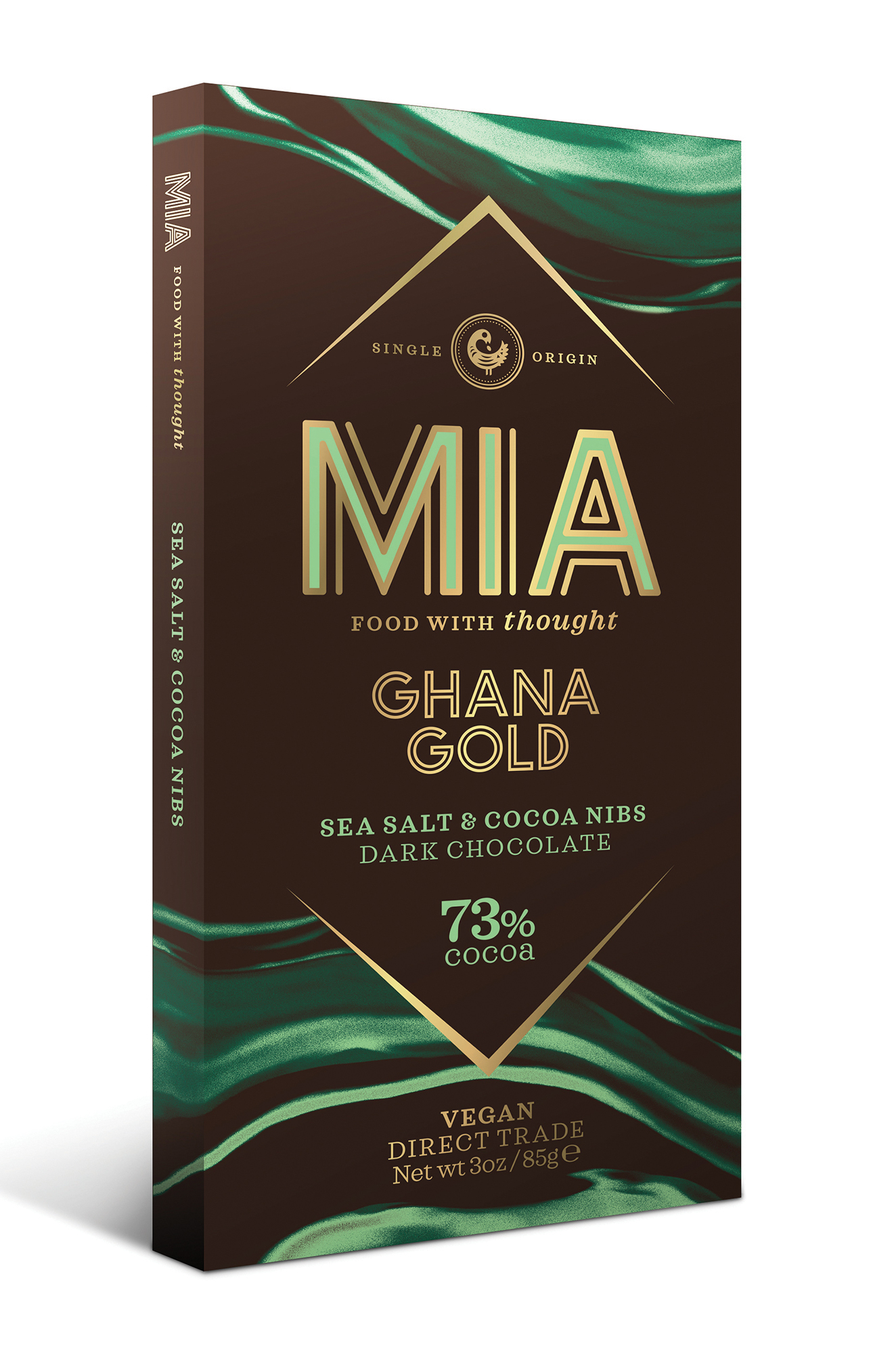 Ciocolata neagra cu sare de mare si boabe de cacao - Sea Salt & Cocoa Nibs | Mia Food