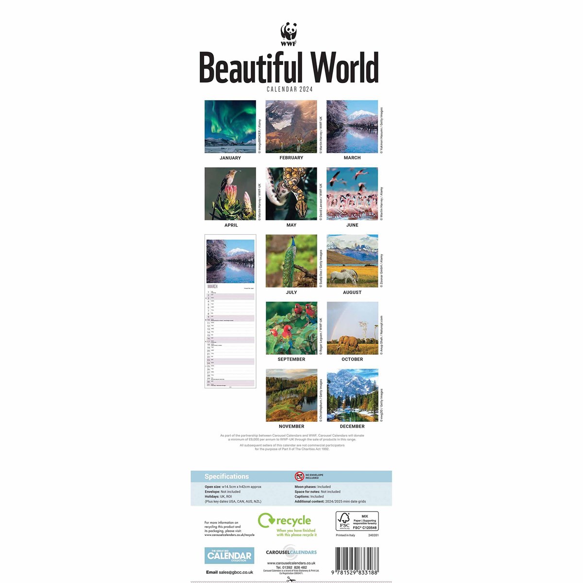 Calendar 2024 - Beautiful World WWF | Carousel