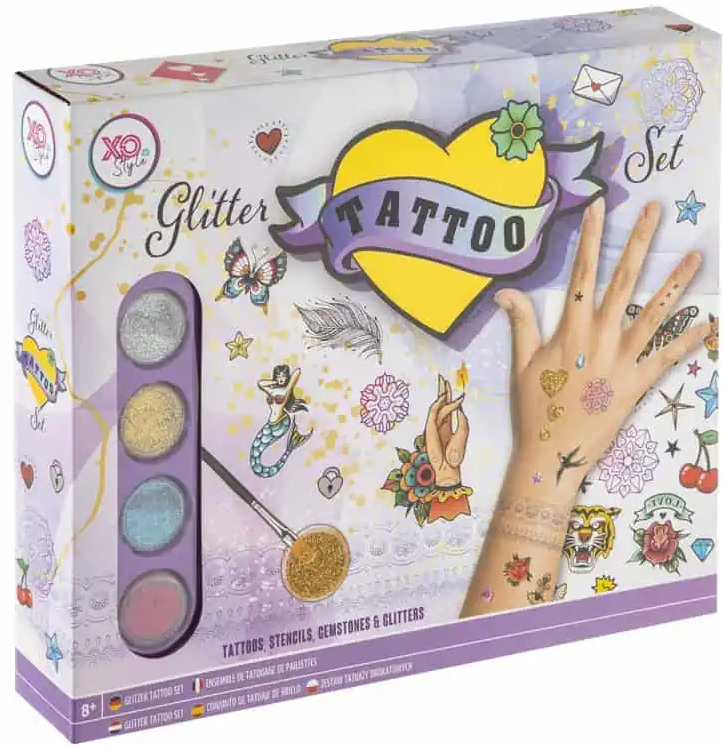 Set tatuaje temporare cu sclipici