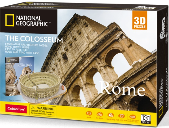 Puzzle 3D - Colosseum, 131 piese | CubicFun - 3