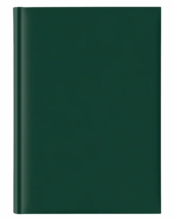 Agenda A5 - Hartie offset alba, coperta verde