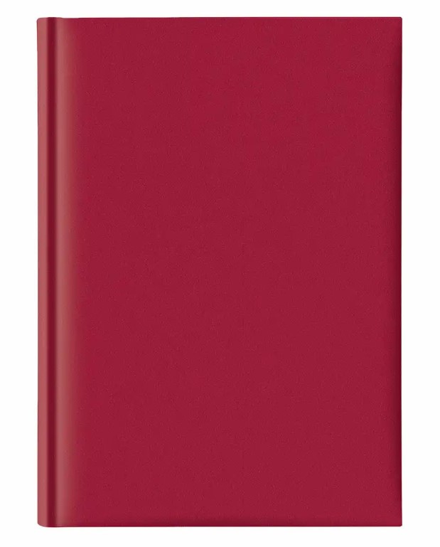 Agenda A5 - Hartie offset alba, coperta rosie