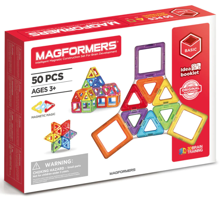 Set de constructie magnetic - Basic, 50 piese | Magformers