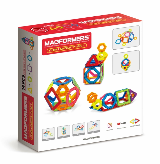 Set de constructie magnetic - Challenger, 14 piese | Magformers