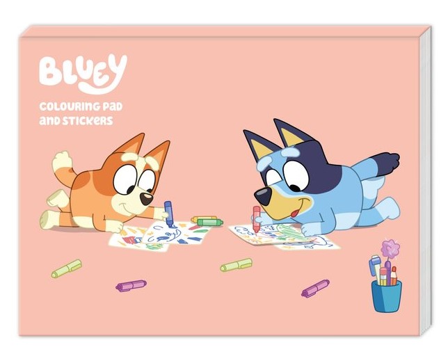 Bloc de colorat A4 cu stickere - Bluey