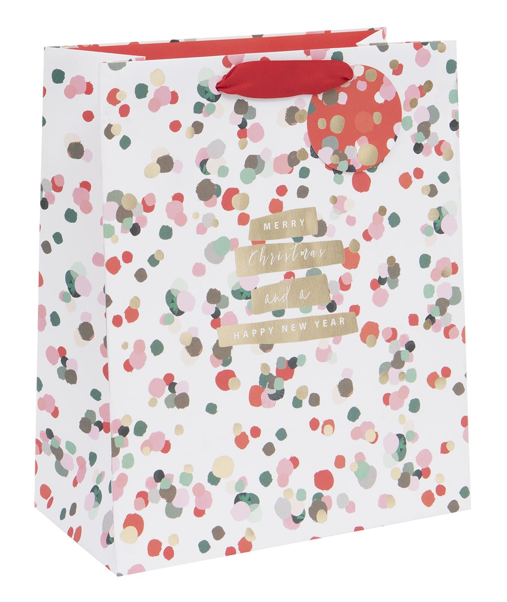 Punga de cadou - Large - Stephanie Dyment - Christmas Glow White | Glick