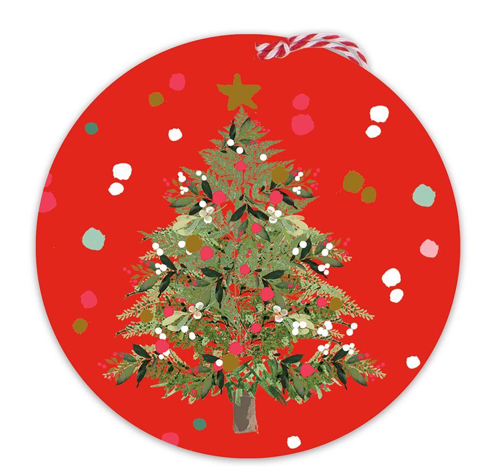 Set 6 etichete pentru cadouri - Stephanie Dyment - Festive Tree | Glick