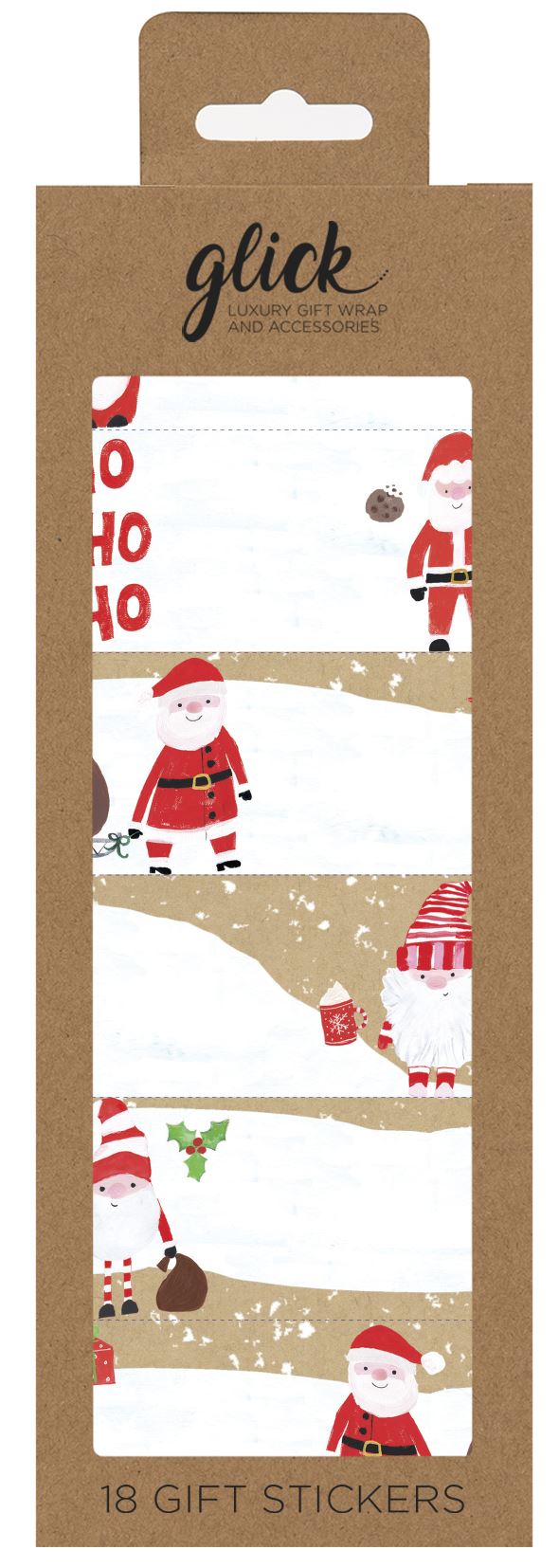 Set 18 etichete pentru cadouri - Paper Salad - Santa and Co Kraft | Glick - 1 | YEO