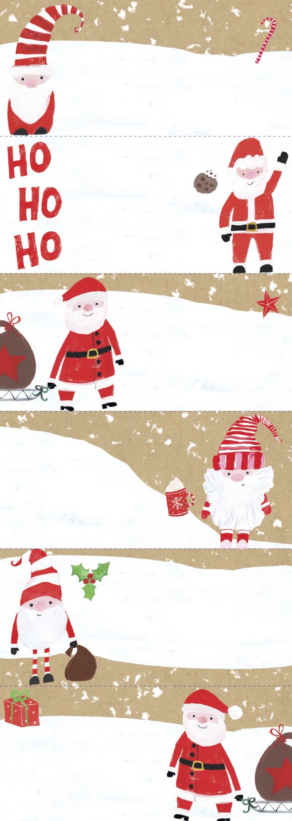 Set 18 etichete pentru cadouri - Paper Salad - Santa and Co Kraft | Glick