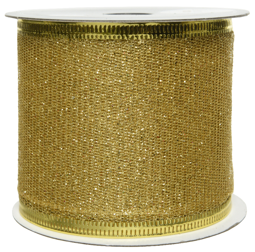 Panglica - Polyester - Glitter - Light Gold | Kaemingk