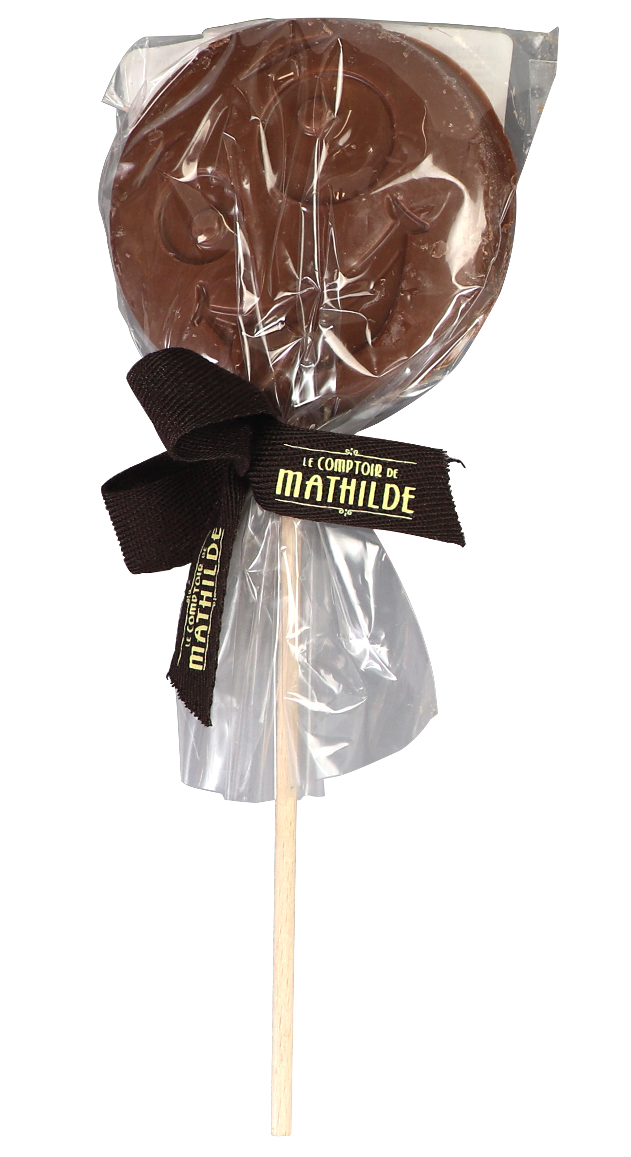 Acadea de ciocolata - Sucette chocolat lait - Dingue Emotichoc | Comptoir de Mathilde