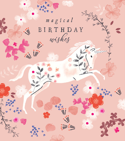 Felicitare - Unicorn Magical Birthday Wishes | Pigment Productions