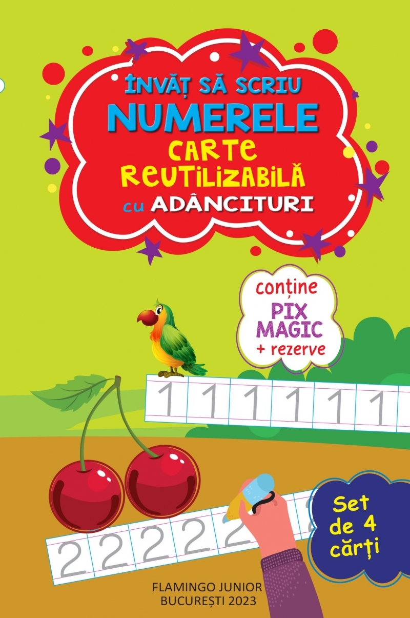 Set 4 carti reutilizabile cu adancituri