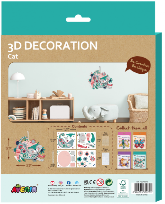 Set creatie - Decoratiune 3D - Pisica | Avenir - 3 | YEO