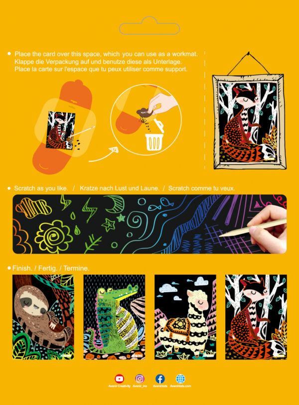 Set creativ - Scratch - Magic Animals | Avenir - 2 | YEO