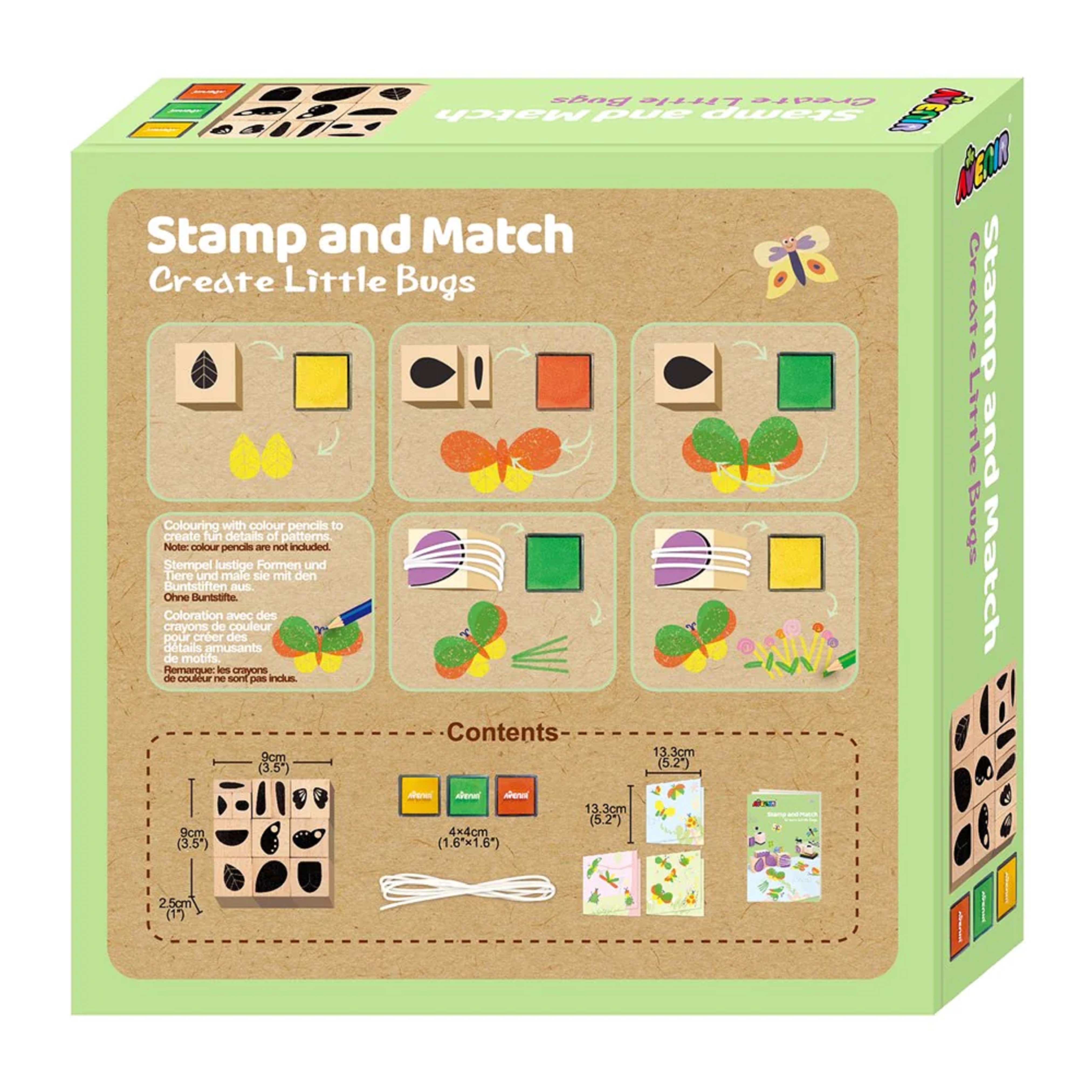 Set creativ cu stampile - Stamp and Match - Insecte