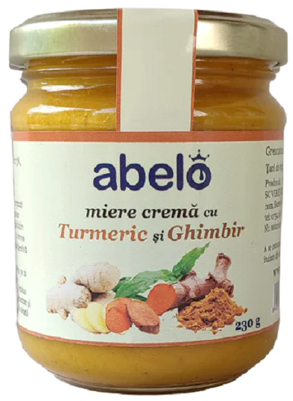 Miere crema cu turmeric si ghimbir, 230 g | Abelo