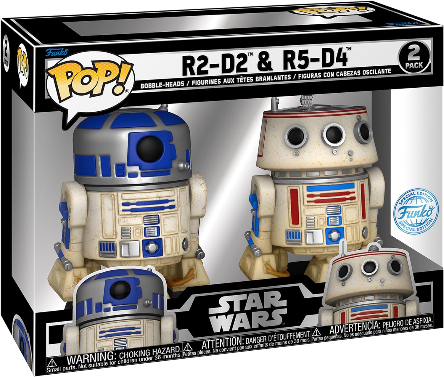 Set 2 figurine - Star Wars - R2-D2 & R5-D4 - Special edition | Funko