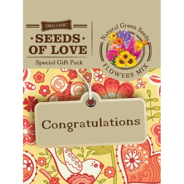 Felicitare - Seeds of Love Congratulations | Natural Green Seeds