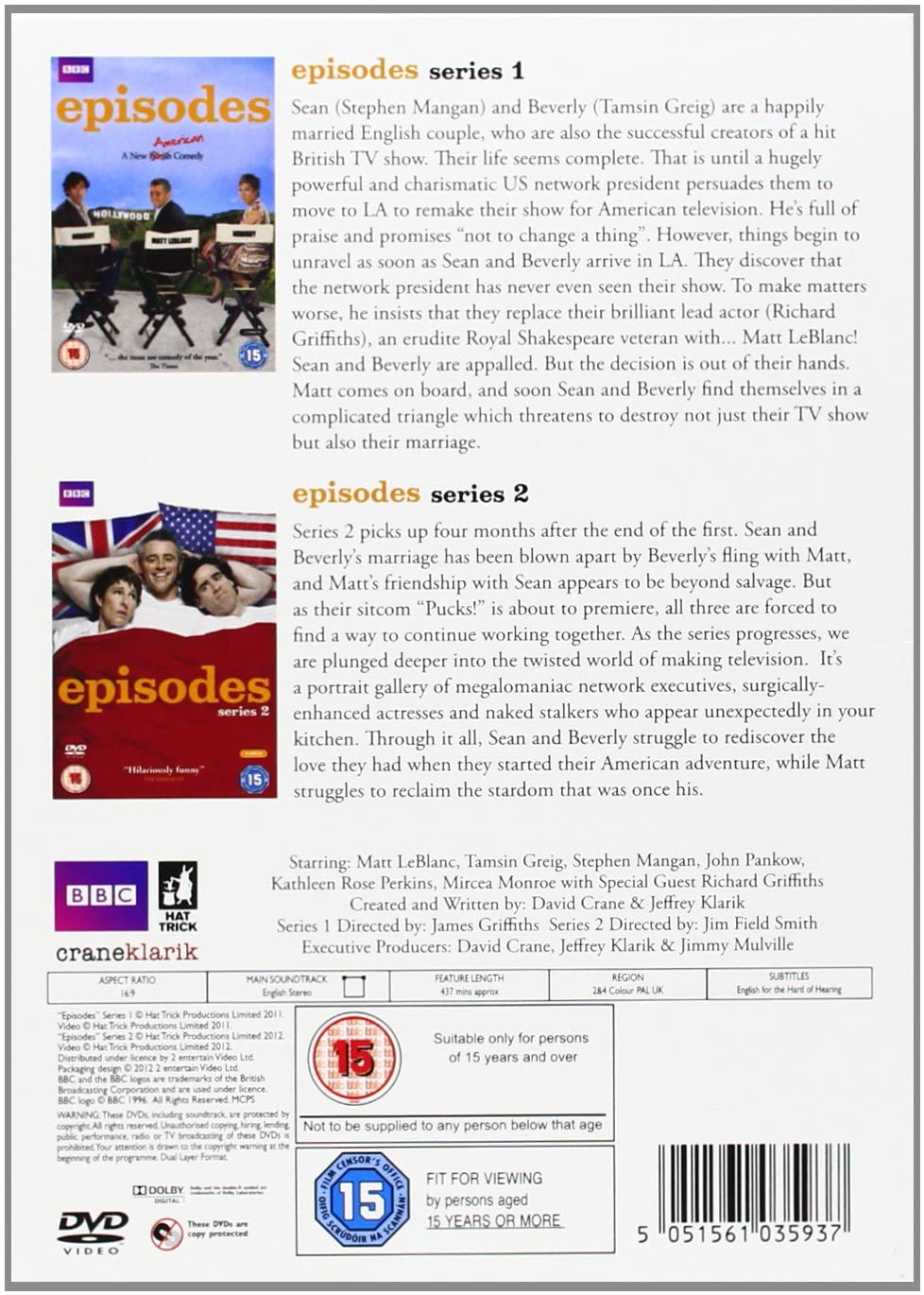 Episodes Series 1 & 2 Box Set | James Griffiths, Jim Field Smith, Iain B. MacDonald, Jeffrey Klarik