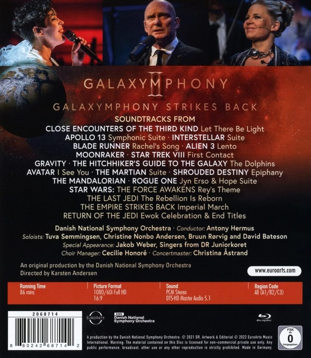 Galaxymphony II (Blu-ray Disc) | Tuva Semmingsen, Christine Nonbo Andersen, Bruun Rorvig, David Bateson, Danish National Symphony Orchestra, Antony Hermus