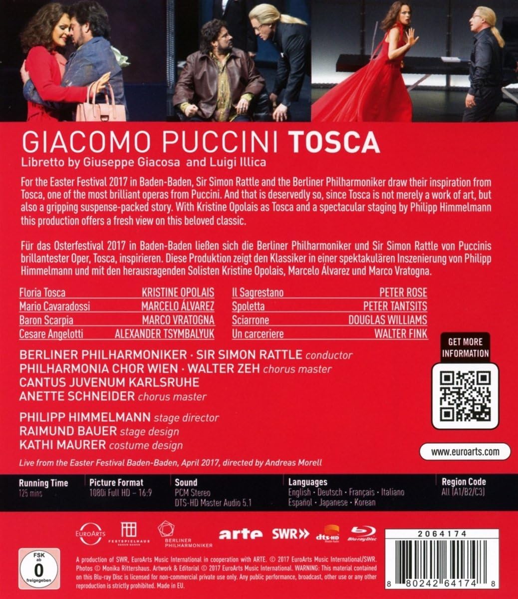 Puccini: Tosca (Blu-ray Disc) | Berliner Philharmoniker, Simon Rattle, Kristine Opolais, Marcelo Alvarez, Marco Vratogna