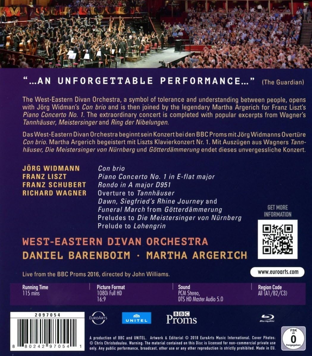 Liszt, Schubert, Wagner, Widman - Live From The BBC Proms | Martha Argerich, Daniel Barenboim, West-Eastern Divan Orchestra